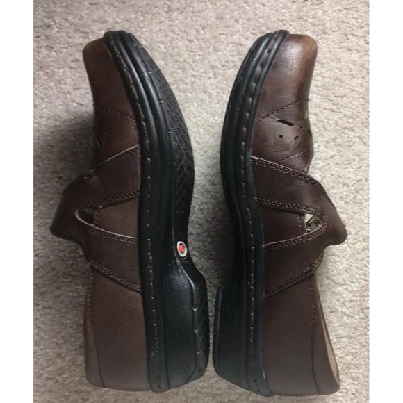 Klogs Villa Madrid Mary Jane Brown Leather Distressed Size 7M - Picture 4 of 9